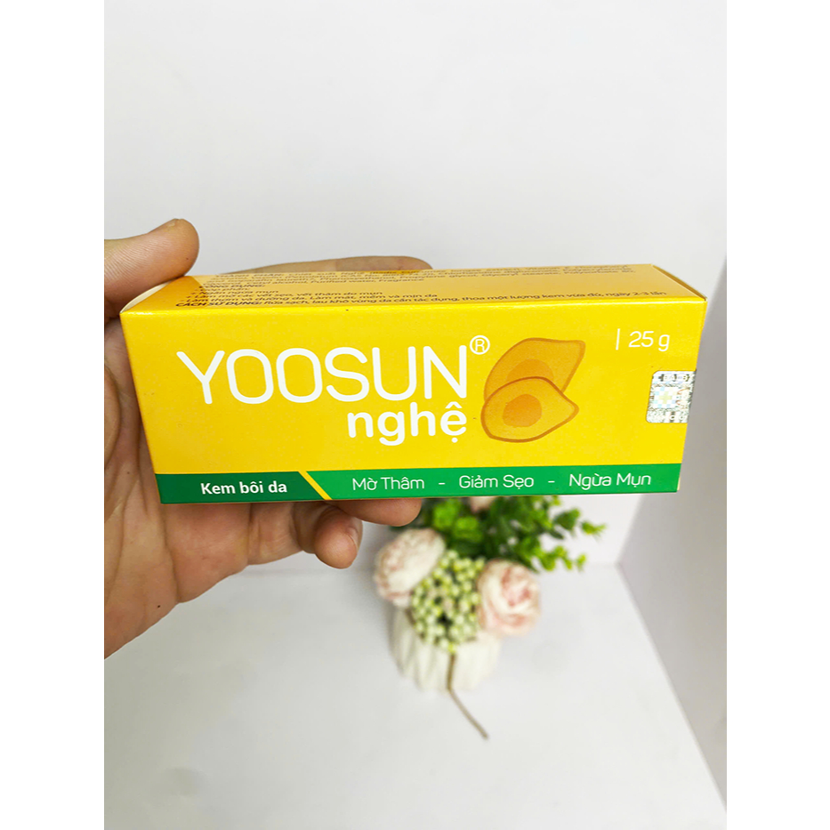 Kem YOOSUN Nghệ, Hỗ Trợ Giúp Ngừa Mụn, Mờ Sẹo Thâm Do Mụn, Dưỡng Da, Typ 25g