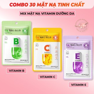 Mặt Nạ Giấy Dưỡng Da Serum Cấp Ẩm Trắng Da Chuyên Sâu Dành Cho Mọi Loại Da Mặt Nạ Nội Địa Trung Đắp Mặt Vitamin Trái Cây