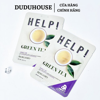 Mặt Nạ Giấy Bergamo Help Mask Pack Green Tea 25ml Duduhouse