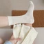 Tất trắng nữ ren bèo cổ ngắn Tất coton dệt lưới thoáng khí mềm mại dễ thương - Sản phẩm cao cấp