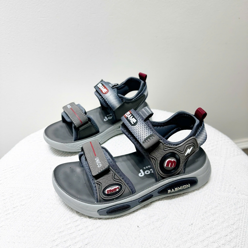 [M174](Form Nhỏ Tăng 1 Size) Sandal Cho Bé Trai, Dép Quai Dán Cho Bé Đi Học, Đi Chơi Mềm, Êm, Đế Chống Trơn Trượt