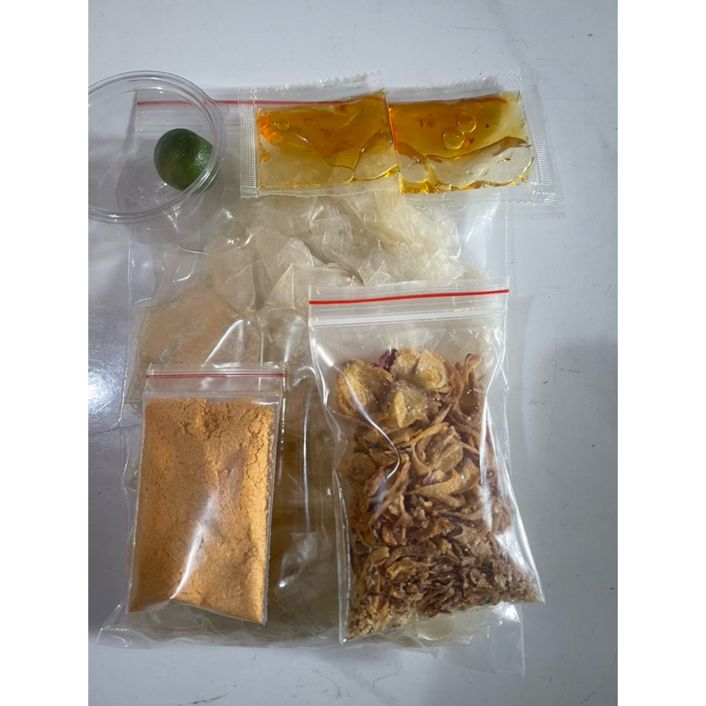 250G Bánh Tráng Dẽo Ủ Bơ Kèm Muối(Nhuyễn-Sặc) Hành Phi , Tắc