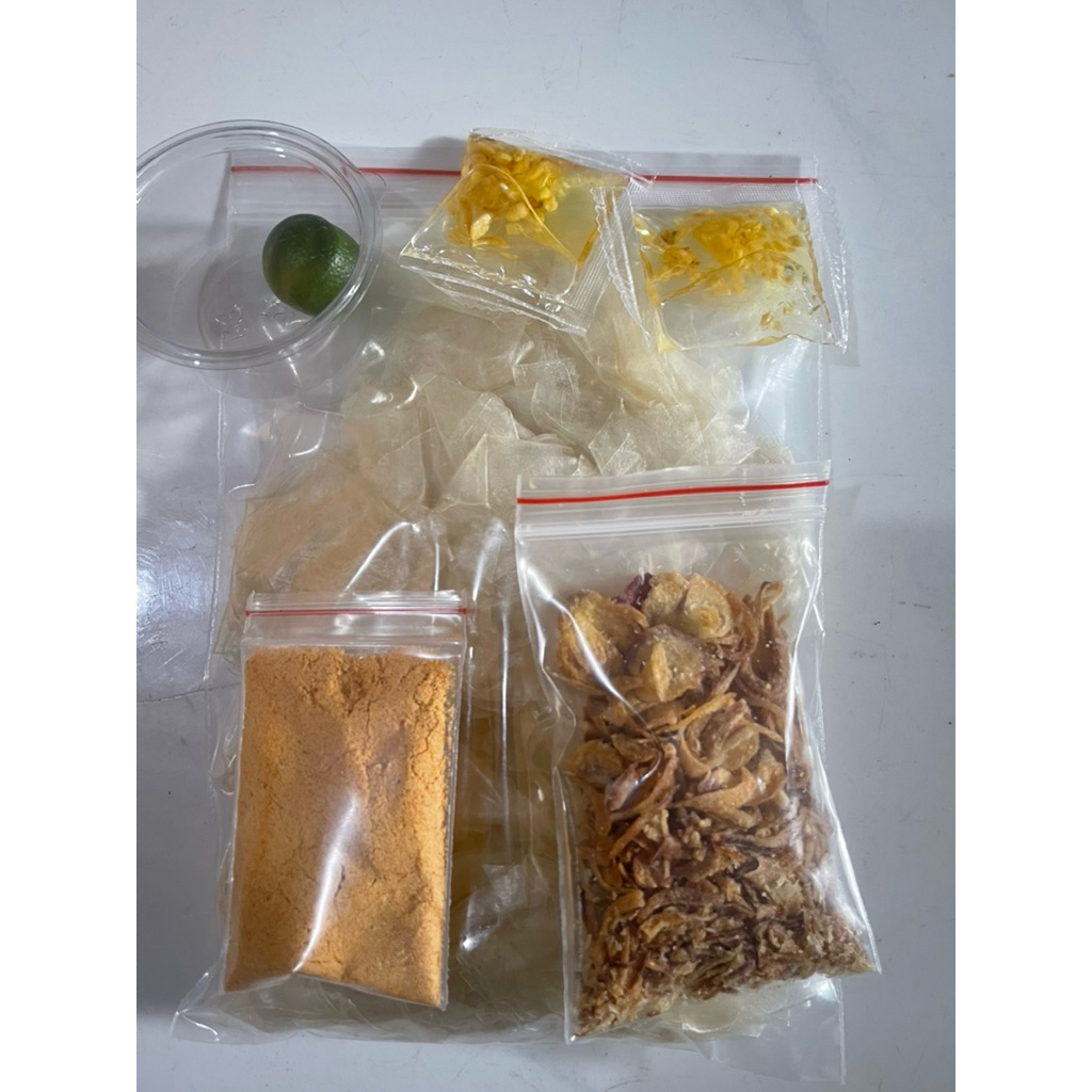 250G Bánh Tráng Dẽo Ủ Bơ Kèm Muối(Nhuyễn-Sặc) Hành Phi , Tắc
