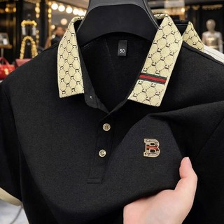 Áo Polo Nam  Phối Cổ Độc Đáo Ngưc Thêu Chữ Phong Cách Lịch Lãm Thời Trang H_LUXURY Dễ Phối Đồ