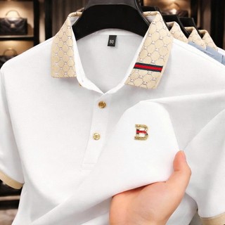 Áo Polo Nam  Phối Cổ Độc Đáo Ngưc Thêu Chữ Phong Cách Lịch Lãm Thời Trang H_LUXURY Dễ Phối Đồ
