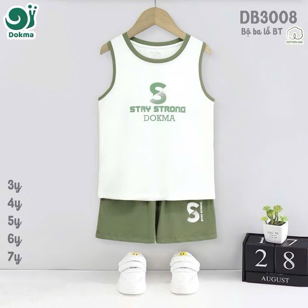 (3-7Y, 13-25kg) Bộ Sát Nách, Ba Lỗ Dokma Cho Bé Trai DB2618 DB2751 DB2617 DB3008