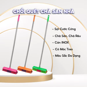 Chổi Chà Sàn, Chà Rêu Cán inox Cước Cứng Giúp Chà Nhà Tắm, Chà Rêu Dễ Dàng
