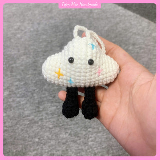 [Ảnh Thật + Order 1-2 ngày] Móc Khóa Đám Mây Bằng Len Handmade Làm Móc Khóa, Đồ Trang Trí