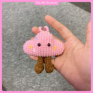 [Ảnh Thật + Order 1-2 ngày] Móc Khóa Đám Mây Bằng Len Handmade Làm Móc Khóa, Đồ Trang Trí