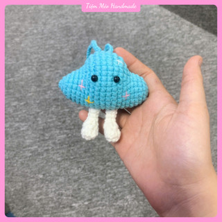 [Ảnh Thật + Order 1-2 ngày] Móc Khóa Đám Mây Bằng Len Handmade Làm Móc Khóa, Đồ Trang Trí