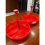 Máng tập ăn tròn 30cm cho heo con - nhựa nguyên sinh cao cấp màu đỏ