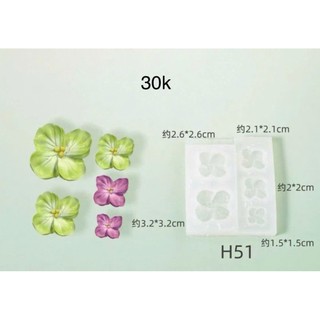 Set 6 khuôn silicon Hồng Hàn Quốc (mẫu 2)