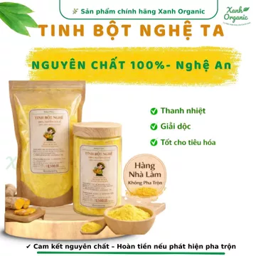 🌿 TINH BỘT NGHỆ TA NGHỆ AN – NGUYÊN CHẤT 100%-Xanh Organic