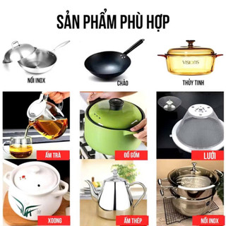 Dung Dịch Vệ Sinh Đáy Nồi, Nhọ Nồi, Vết Bẩn Cứng Đầu Trên Xoong Nồi lâu ngày dqh 088