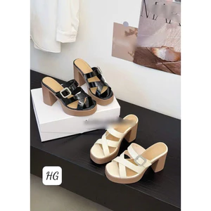 👠👠👠❤️❤️ Guốc dây đan chéo da bóng