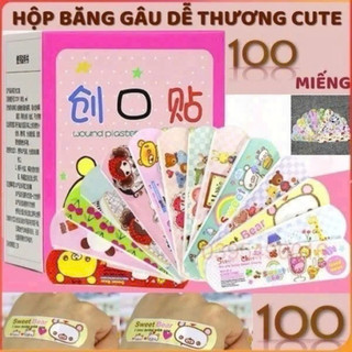 HỘP 100 BĂNG KEO CÁ NHÂN HỌA TIẾT XINH XẮN