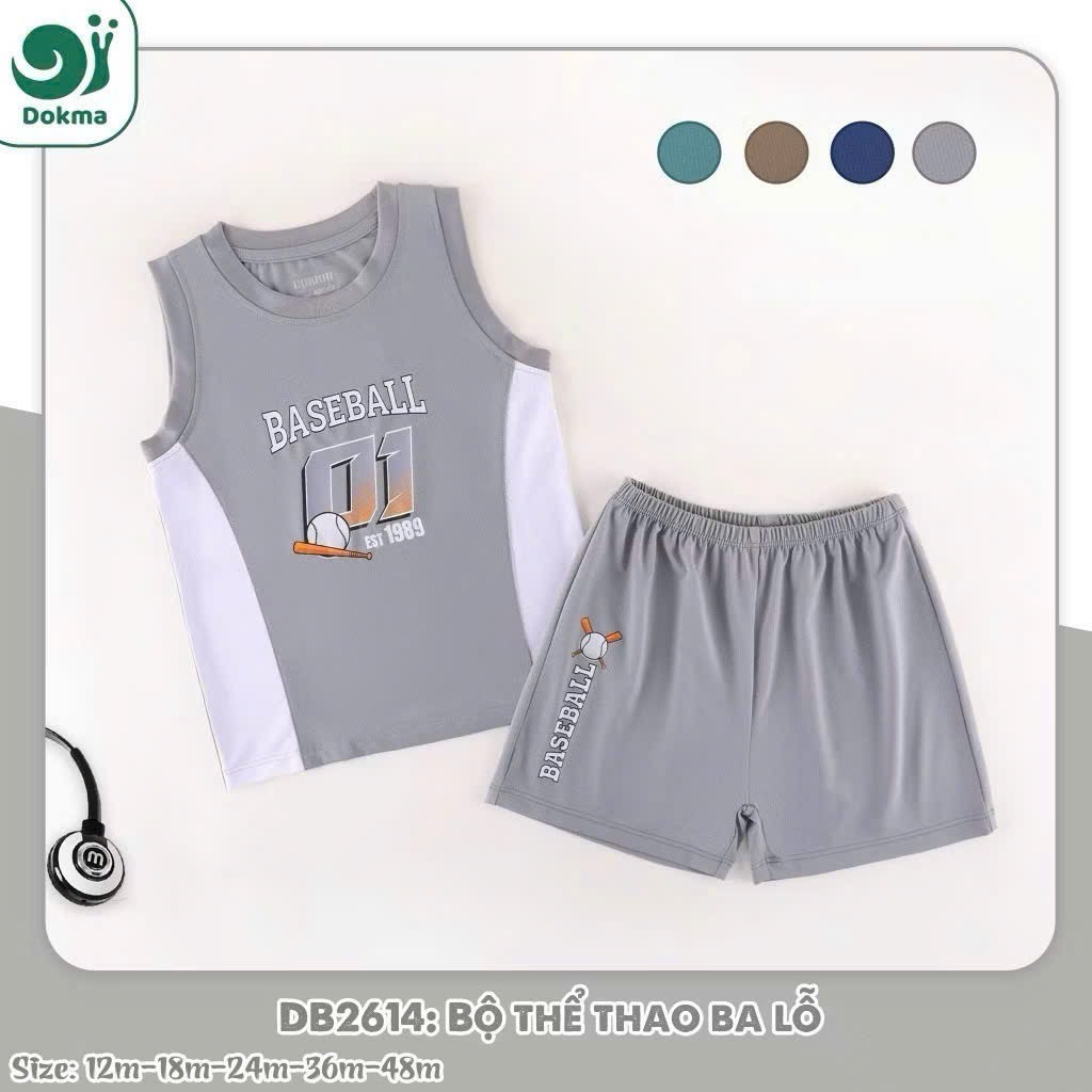 (8-13kg, 9-48M) Bộ Ba Lỗ, Sát Nách Bé Trai Thời Trang Dokma DMB506 JB368 DB2616 DB3054 DB2614 JB019 DB2121