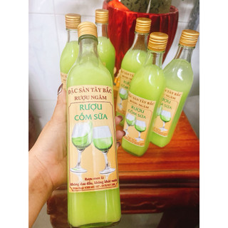 R ượu Cốm sữa 28Vol chai Thuỷ Tinh Thơm ngon đến giọt cuối cùng.chú ý Để lâu rượu sẽ tách ra làm 2 màu