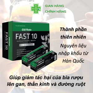 Dung dịch giải rượu FAST hỗ trợ chức năng gan, giảm buồn nôn và các triệu chứng khó chịu sau uống bia rượu (Hộp 24 gó