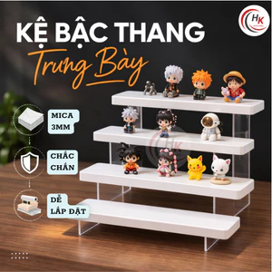 Kệ Mica Bậc Thang Trưng Bày 2 3 4 5 Tầng - Kệ Trưng Bày Mỹ Phẩm, Mô Hình, Nước Hoa, Trang Sức, Sản Phẩm Cao Cấp