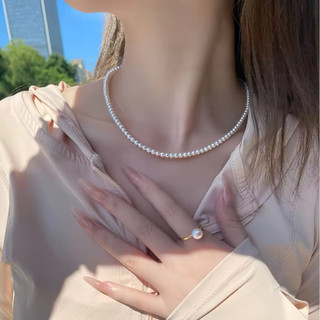 Chuỗi vòng cổ ngọc trai nhí( từ 3-3,5mm) MSVH220 dài 39cm