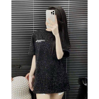 Áo Phông, Áo Thun Nam Nữ Dáng Rộng In Chữ Vảy Sơn Siêu Hot