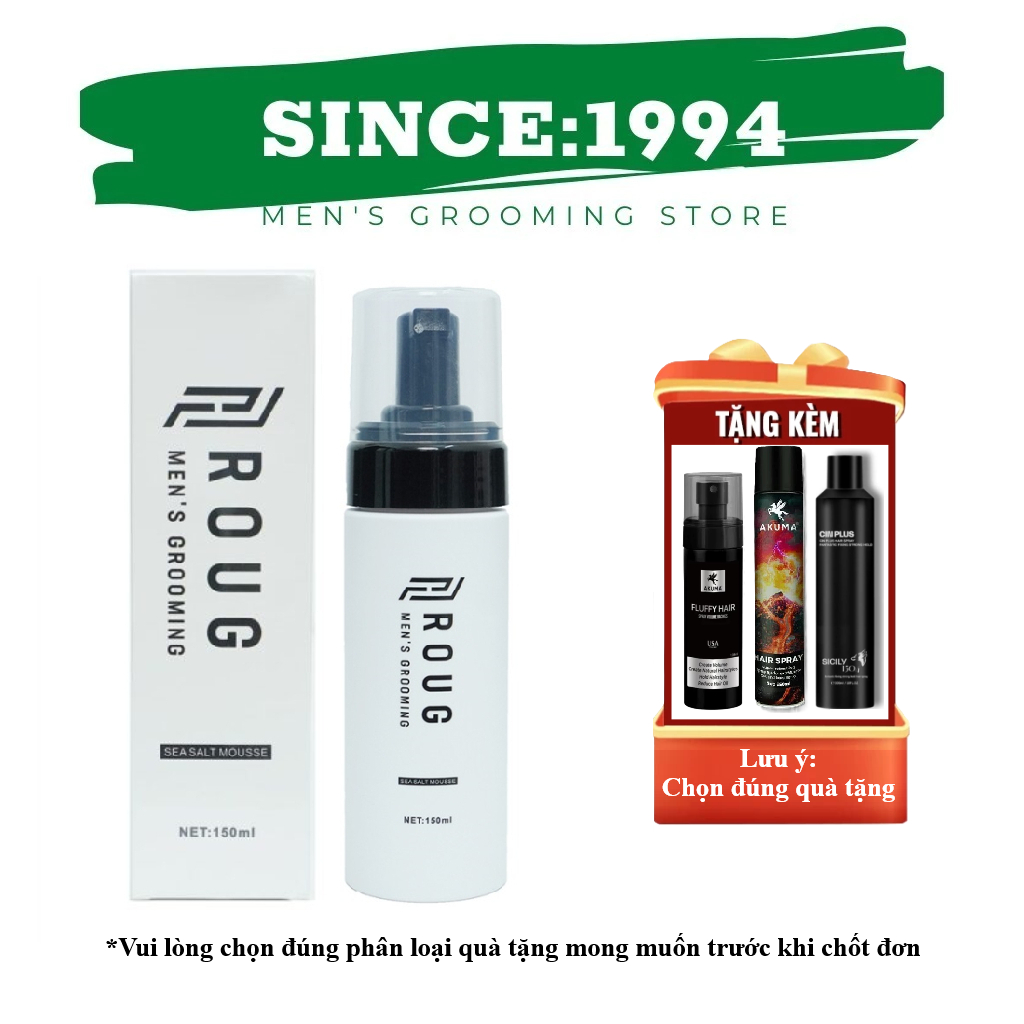 PRE DẠNG BỌT | Bọt Tạo Phồng Cấp Ẩm Cho Tóc Roug Sea Salt Mousse 150ml ...