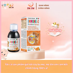 IMMUNE-C BAMBINI SYRUP Tăng cường miễn dịch bổ sung vi chất dành cho bé từ 6 tháng tuổi hộp 100ml - NK Ý