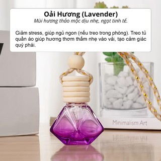 Tinh Dầu Nguyên Chất Treo Thơm Phòng, Treo Tủ Áo, Treo Xe Hơi - Khử Mùi, Thơm Phòng, Đuổi Muỗi