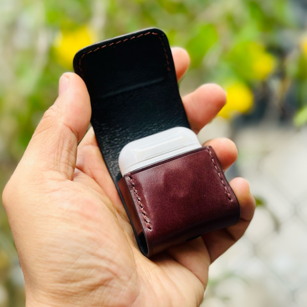 [Handmade] Case AirPod 1, 2 - Bao da đựng Airpod, da thật, may thủ công