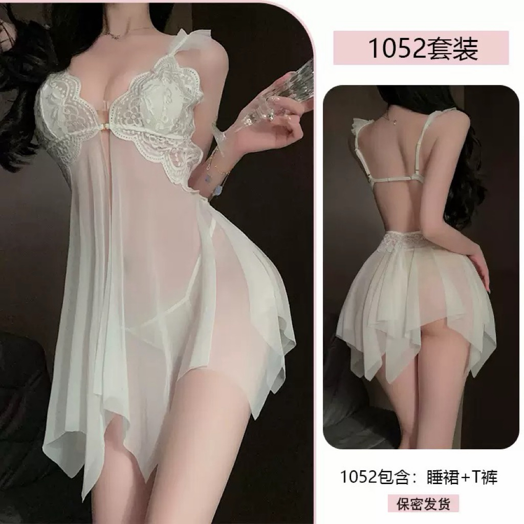 Hàng Quảng Châu Tặng chip, có đệm ngực. Váy ngủ sexy ren xuyên thấu quyến rũ gợi cảm hàng Quảng Châu cao cấp HV283 T1052