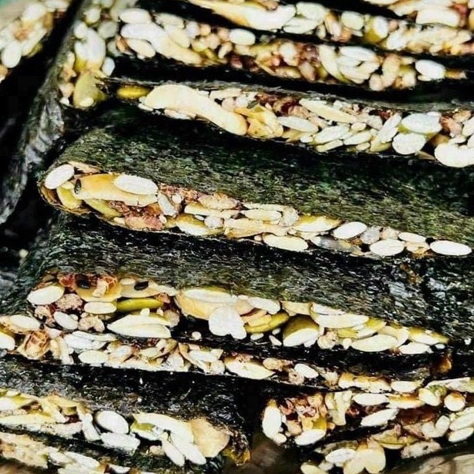 1Kg Bánh Rong Biển Kẹp Hạt Dinh Dưỡng - Hạt Mới Bao Không Hôi Dầu