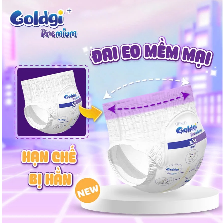 BỈM DÁN/ QUẦN GOLDGI Premium - Signature đủ SIZE NB92/S84/M66/M60/L48/L56/XL44/XXL32