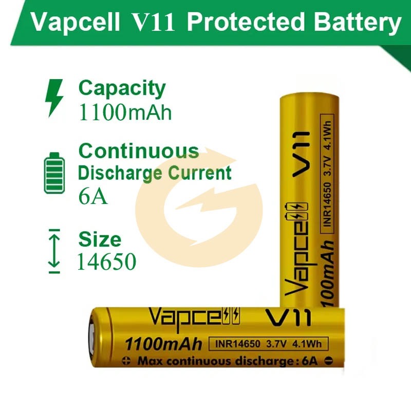 [P88] Pin sạc Lithium Li-ion 14650 Vapcell V11 3.7v Dung lượng 1100mAh ...