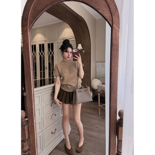 •𝙆𝙞𝙣𝙜𝙨𝙝𝙤𝙥𝙗𝙚𝙖𝙪𝙩𝙮•Áo Len Tiêu Nâu Mỏng Xinh QC