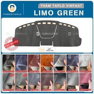 [Vinfast Limo green-MPV điện 7 chỗ] Thảm taplo oto da Nano Blockers UV,3D Flare,Nhung lông tuyết viền Ziczac chống cong
