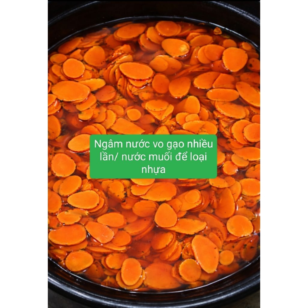1kg Nghệ đỏ củ cái thái lát (đã ngâm nhựa, để ráo)