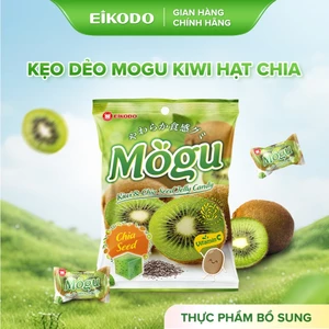 Kẹo Dẻo Mogu Kiwi và Hạt Chia 100g Bổ sung Vitamin C Hạt chia Nhập khẩu EIKODO SINCE 1877