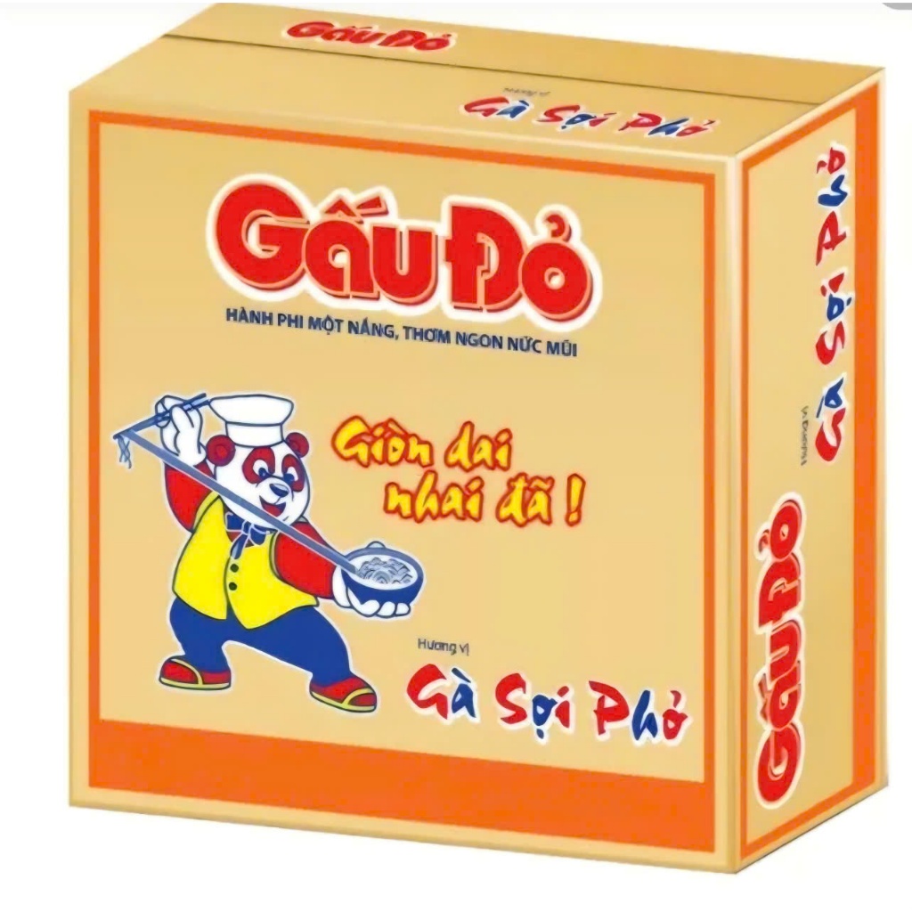 Mì Gấu Đỏ Sợi Phở Gói 63g – Mì Ăn Liền Sợi Phở Dai Ngon, Nước Súp Đậm Đà Hành Phi