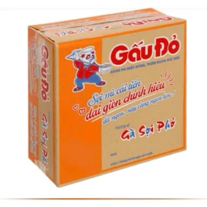 Mì Gấu Đỏ Sợi Phở Gói 63g – Mì Ăn Liền Sợi Phở Dai Ngon, Nước Súp Đậm Đà Hành Phi