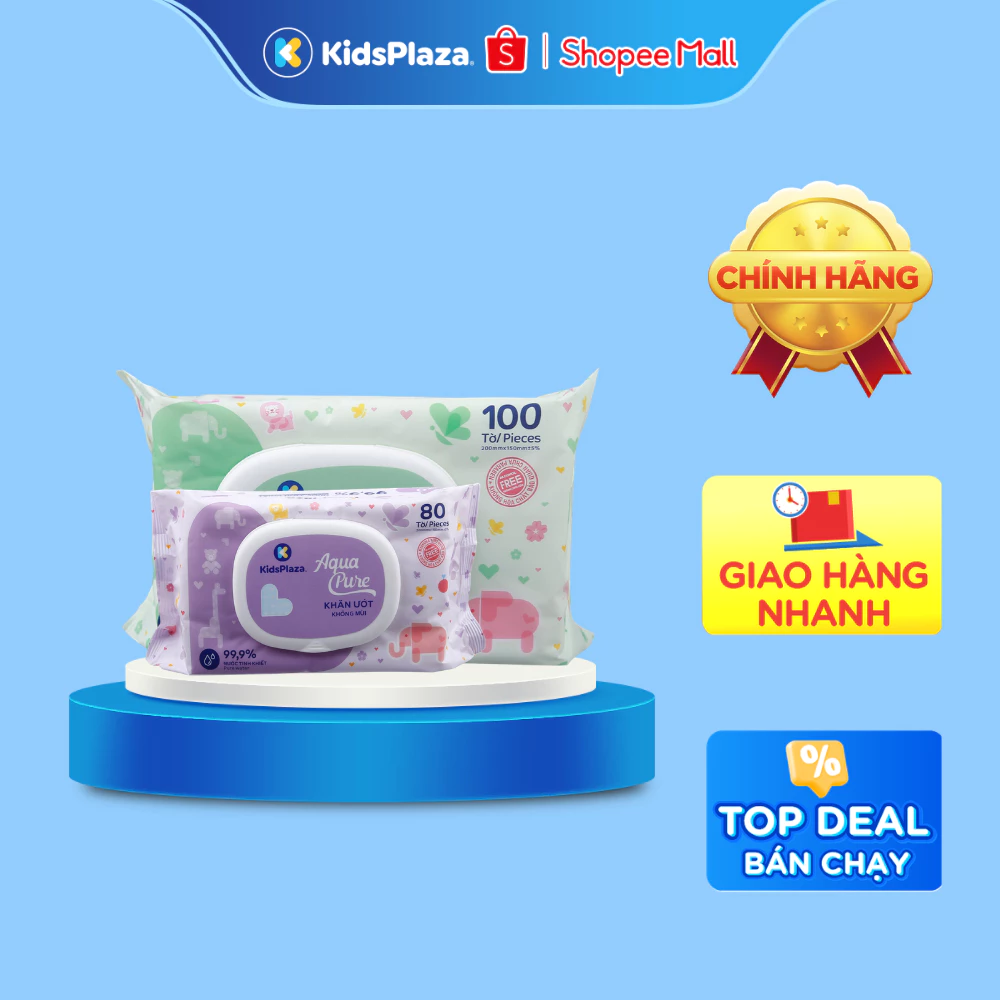 Khăn ướt Kids Plaza gói có nắp