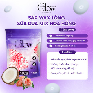 Combo Chén Nấu Sáp Wax Lông Silicone GLOWWAXING + 100gr Sáp Cao Cấp Siêu Bám Lông CHE TÊN SẢN PHẨM