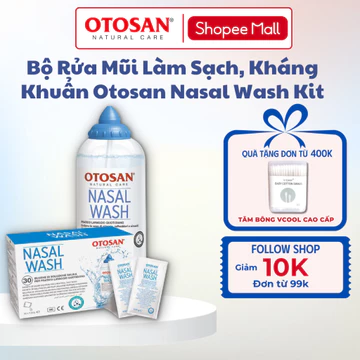Bộ Dụng Cụ Rửa Mũi Otosan Nasal Wash Kit Cho Bé Giúp Làm Sạch Khoang Mũi, Phục Hồi Niêm Mạc