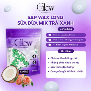 Combo Chén Nấu Sáp Wax Lông Silicone GLOWWAXING + 100gr Sáp Cao Cấp Siêu Bám Lông CHE TÊN SẢN PHẨM