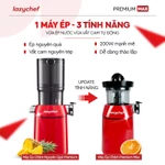 Máy Ép Chậm Nguyên Quả Lazychef 3S Premium 200W - Ép trái cây, Miệng Ép 110mm, Làm Kem, Tặng Bình Xịt  Cỏ Cây Hoa Lá — ảnh 2