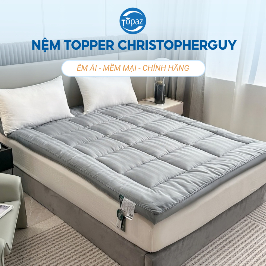 Nệm Topper Cao Cấp TOPAZ Nhập Khẩu - Nệm Trải Giường Mang Lại Cho Bạn Giấc Ngủ Êm Ái Và Tiện Nghi