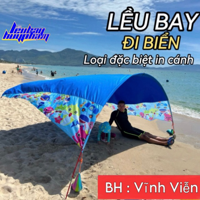 Lều Bay đi biển ĐẶC BIỆT IN CÁNH NGẪU NHIÊN ( KHUNG ĐỎ 11LY)