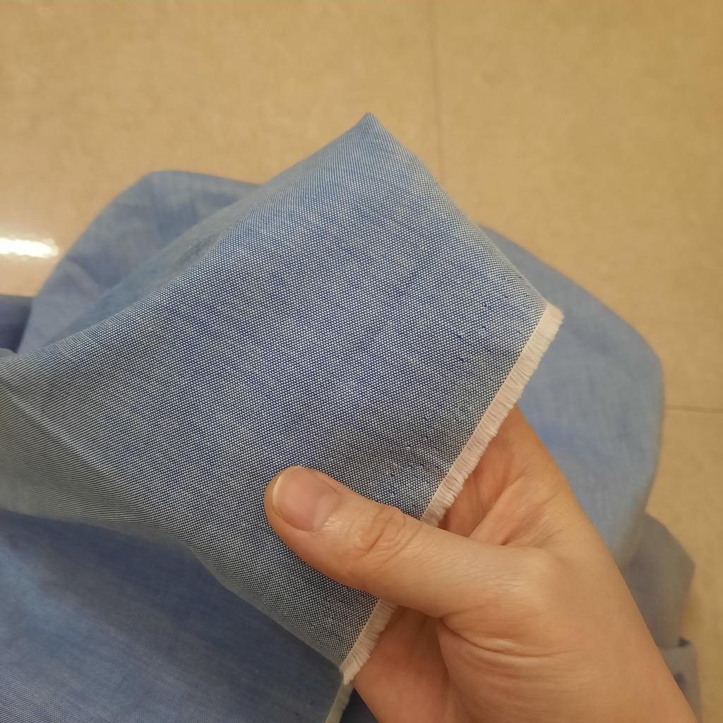 VẢI THÔ SƠ MI MÀU GHI XANH - 100% COTTON, THẤM HÚT, KHÔNG GIÃN - MAY SƠ MI, VÁY...