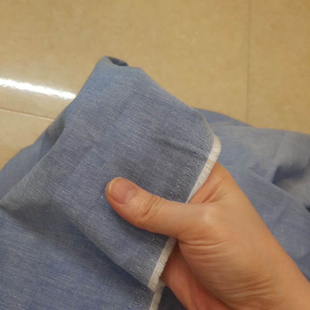 VẢI THÔ SƠ MI MÀU GHI XANH - 100% COTTON, THẤM HÚT, KHÔNG GIÃN - MAY SƠ MI, VÁY...