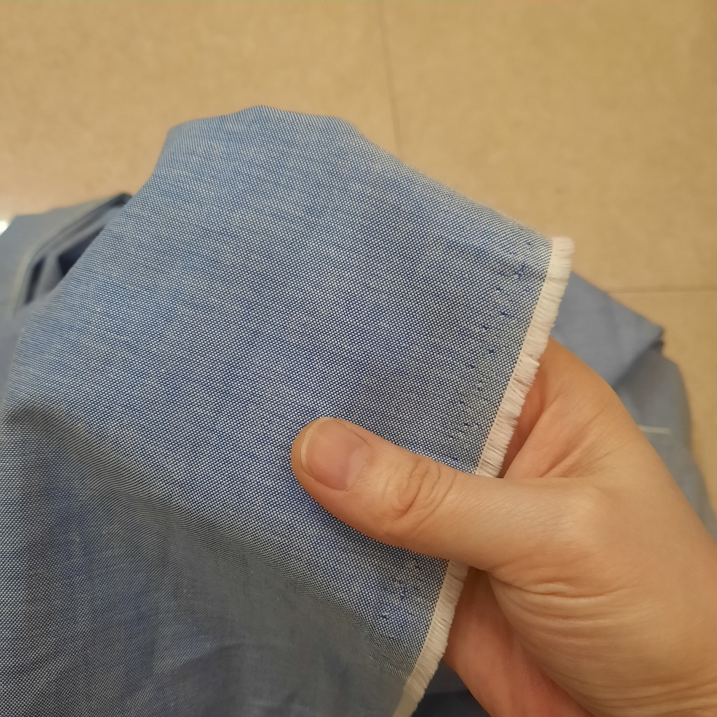 VẢI THÔ SƠ MI MÀU GHI XANH - 100% COTTON, THẤM HÚT, KHÔNG GIÃN - MAY SƠ MI, VÁY...